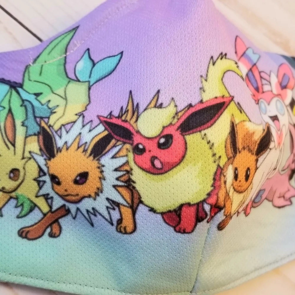 COPY - Pokemon eevee evolutions mask 3 layers 3D ears loops.
